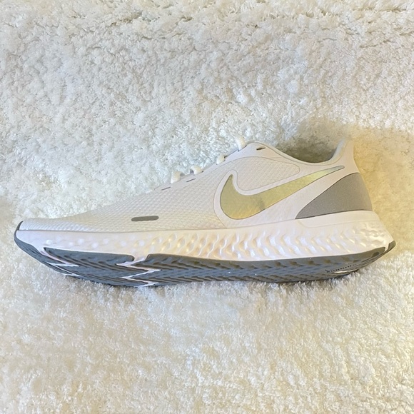 Nike Revolution 5 Sneakers Running Shoes Lace White Pure Platinum Mesh Unisex - Picture 9 of 15